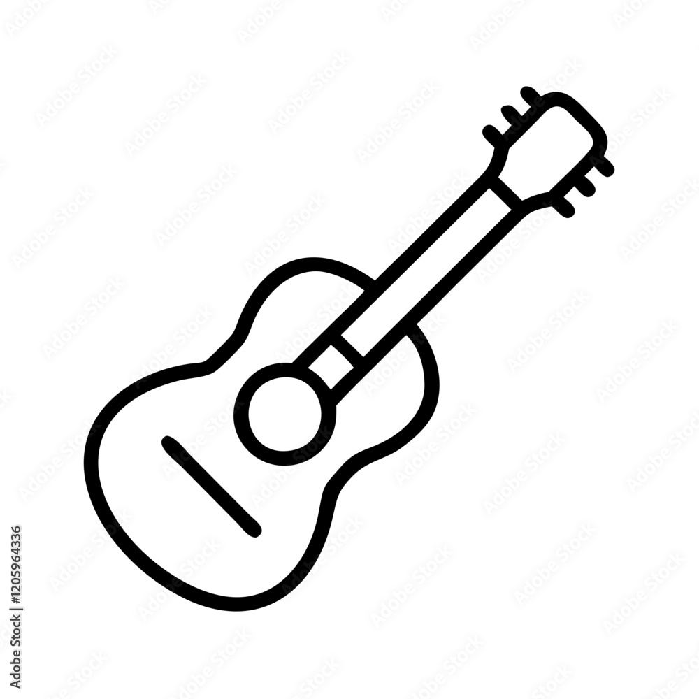 guitar icon, guitar line art - simple line art of guitar, perfect for guitar logos and icons guitar icon, guitar line art - simple line art of guitar, perfect for guitar logos and icons