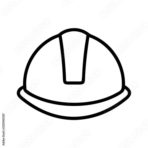 hard hat icon, hard hat line art - simple line art of hard hat, perfect for hard hat logos and icons