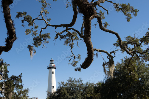 light house at St. Simons Island Georgia photo