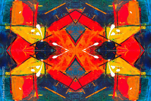Kaleidoscopic Abstract Art with Vibrant Multicolor Patterns and Intricate Swirl Designs