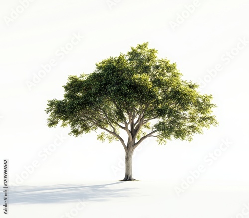 A tree is standing alone in a snow-covered field