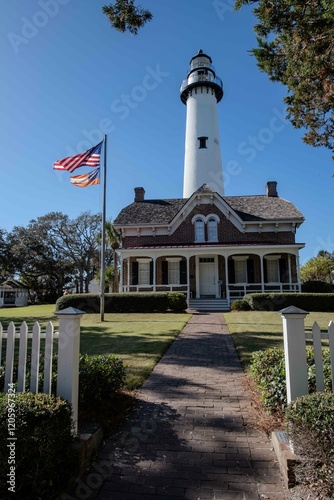 Light House Keeper's Home Museum at St. Simons Island, Georgia USA photo