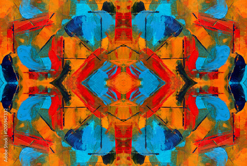 Kaleidoscopic Abstract Art with Vibrant Multicolor Patterns and Intricate Swirl Designs