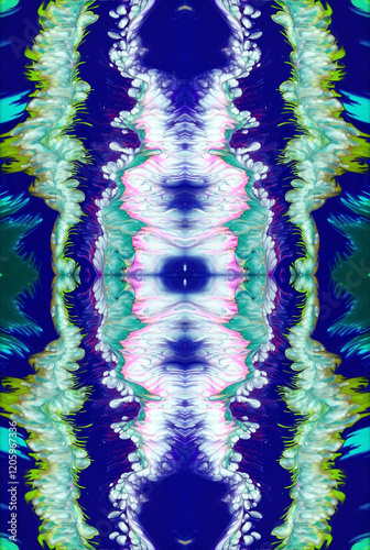 Kaleidoscopic Abstract Art with Vibrant Multicolor Patterns and Intricate Swirl Designs