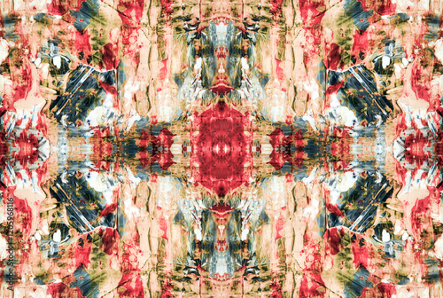 Kaleidoscopic Abstract Art with Vibrant Multicolor Patterns and Intricate Swirl Designs