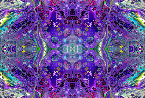 Kaleidoscopic Abstract Art with Vibrant Multicolor Patterns and Intricate Swirl Designs