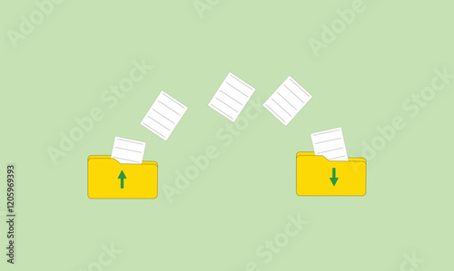 File copy paste in folder vector illustration