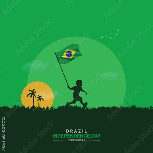 Brazil Independence Day. Brazil independence Day creative Design for social media post