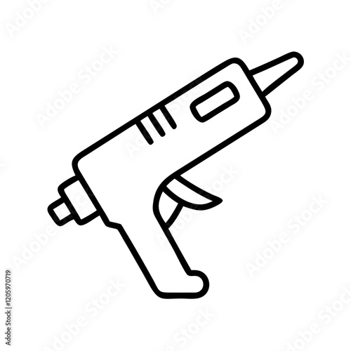 hot glue gun icon, hot glue gun line art - simple line art of hot glue gun, perfect for hot glue gun logos and icons