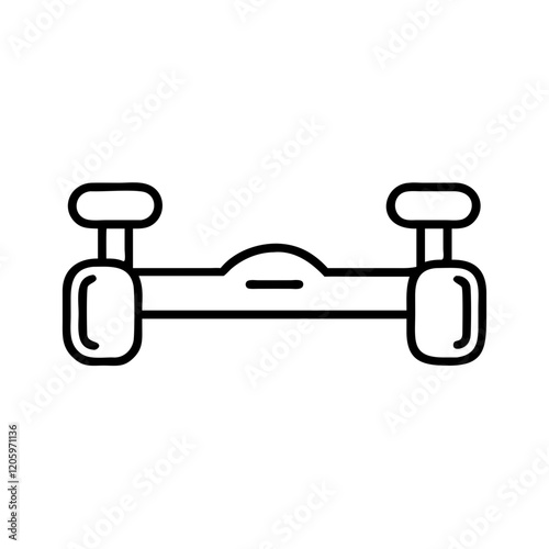 hoverboard icon, hoverboard line art - simple line art of hoverboard, perfect for hoverboard logos and icons