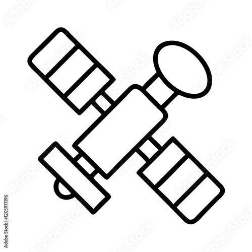 hubble telescope icon, hubble telescope line art - simple line art of hubble telescope, perfect for hubble telescope logos and icons