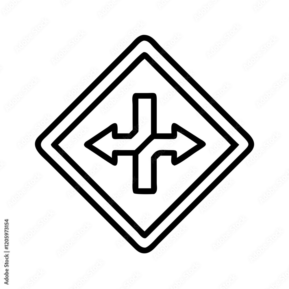 intersection icon, intersection line art - simple line art of intersection, perfect for intersection logos and icons intersection icon, intersection line art - simple line art of intersection, perfect for intersection logos and icons