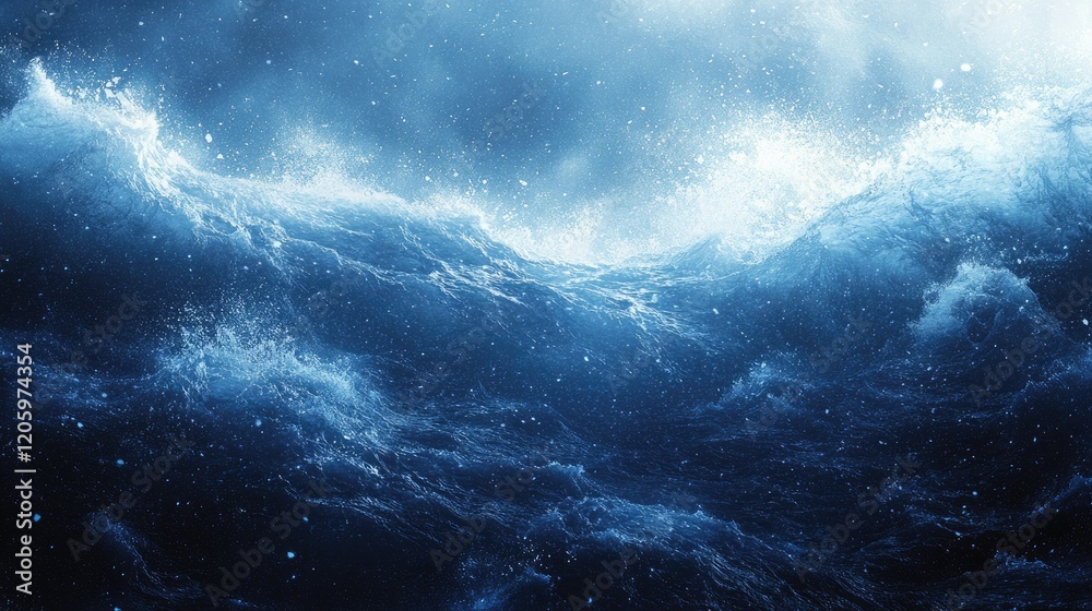 A dramatic ocean scene showcasing powerful waves and a moody atmosphere. A dramatic ocean scene showcasing powerful waves and a moody atmosphere.