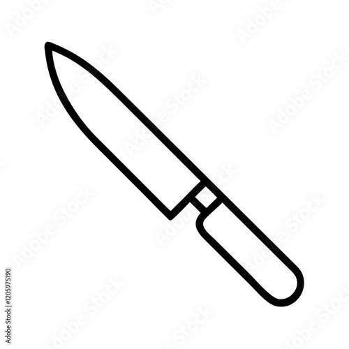 knife icon, knife line art - simple line art of knife, perfect for knife logos and icons