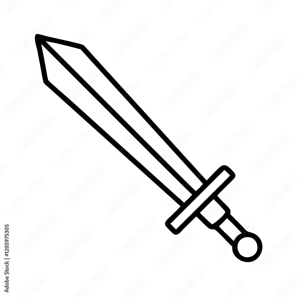 knight s sword icon, knight s sword line art - simple line art of knight s sword, perfect for knight s sword logos and icons knight s sword icon, knight s sword line art - simple line art of knight s sword, perfect for knight s sword logos and icons