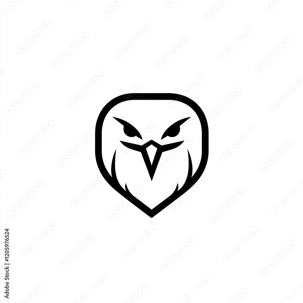 Majestic eagle head, fierce gaze, white background, emblem design, ideal for logos Majestic eagle head, fierce gaze, white background, emblem design, ideal for logos