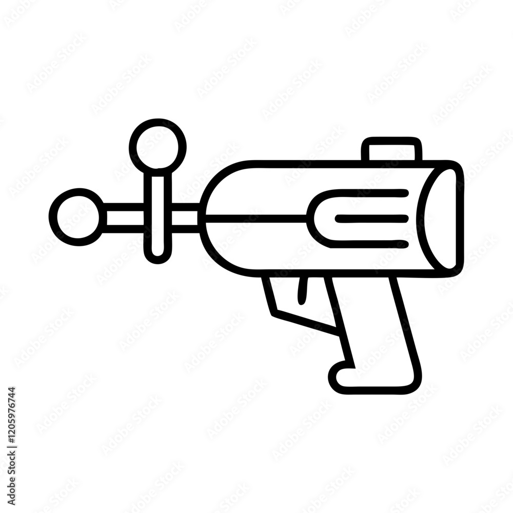 laser gun icon, laser gun line art - simple line art of laser gun, perfect for laser gun logos and icons laser gun icon, laser gun line art - simple line art of laser gun, perfect for laser gun logos and icons