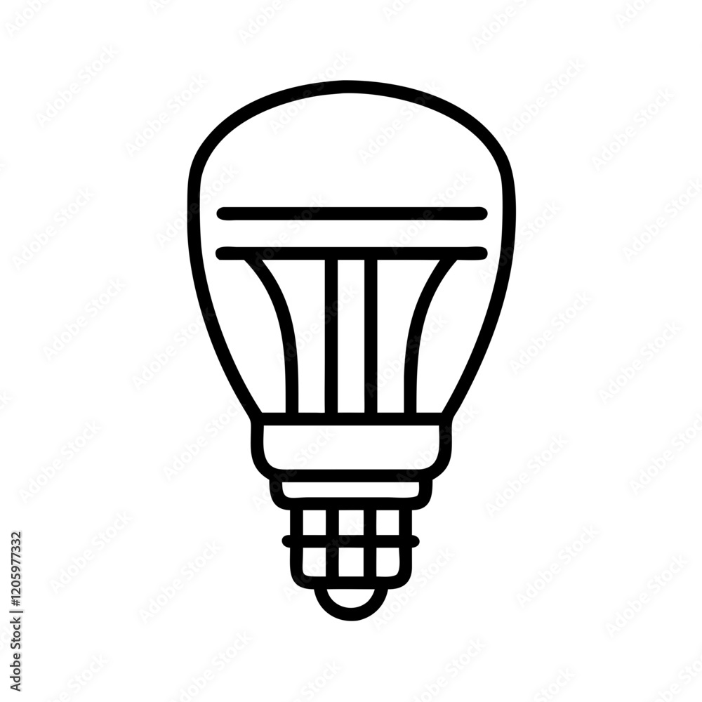 led light bulb icon, led light bulb line art - simple line art of led light bulb, perfect for led light bulb logos and icons led light bulb icon, led light bulb line art - simple line art of led light bulb, perfect for led light bulb logos and icons