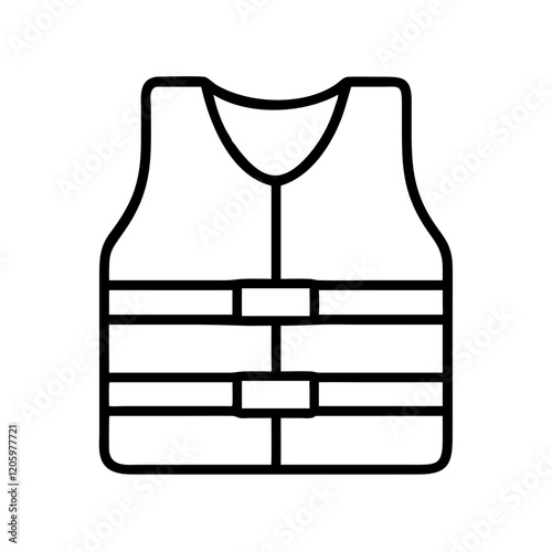 life vest icon, life vest line art - simple line art of life vest, perfect for life vest logos and icons
