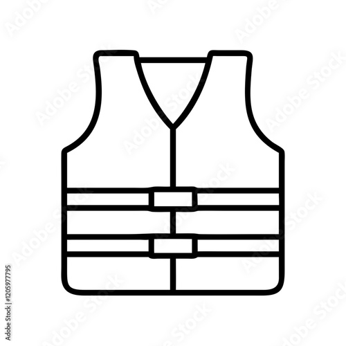 life vest icon, life vest line art - simple line art of life vest, perfect for life vest logos and icons