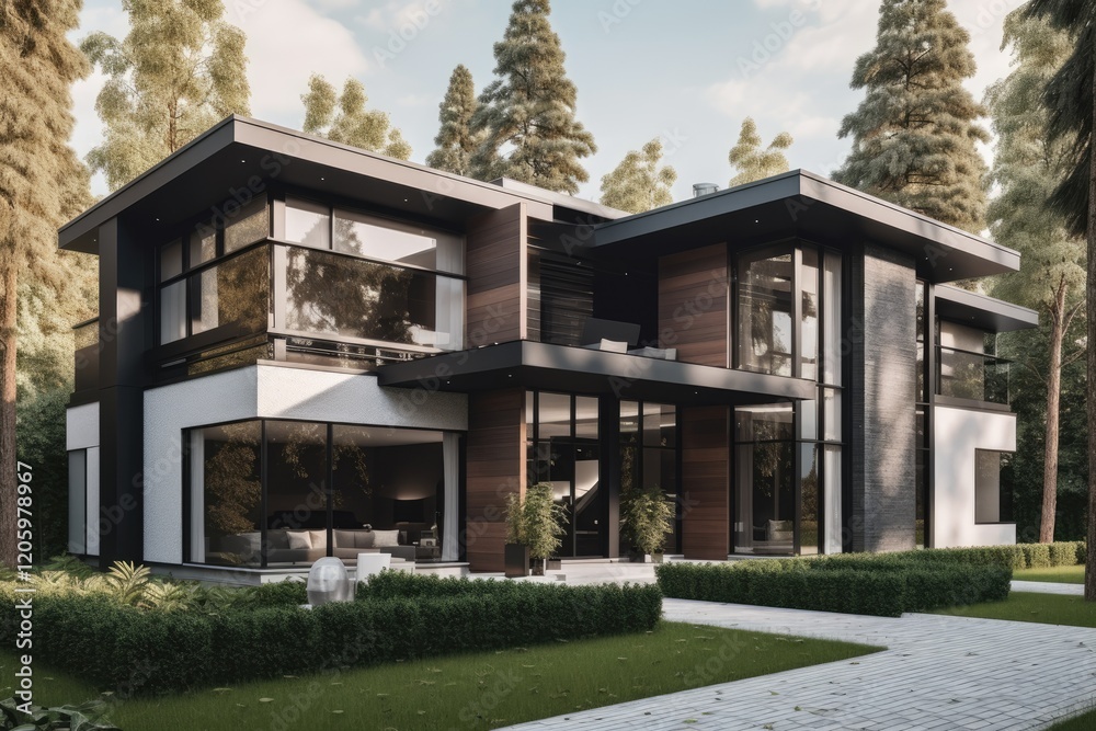 Modern Forest Home Architectural Design Modern Forest Home Architectural Design