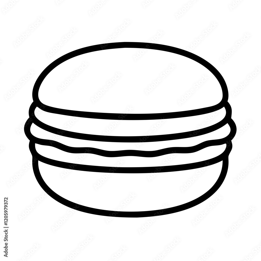 macaron icon, macaron line art - simple line art of macaron, perfect for macaron logos and icons macaron icon, macaron line art - simple line art of macaron, perfect for macaron logos and icons