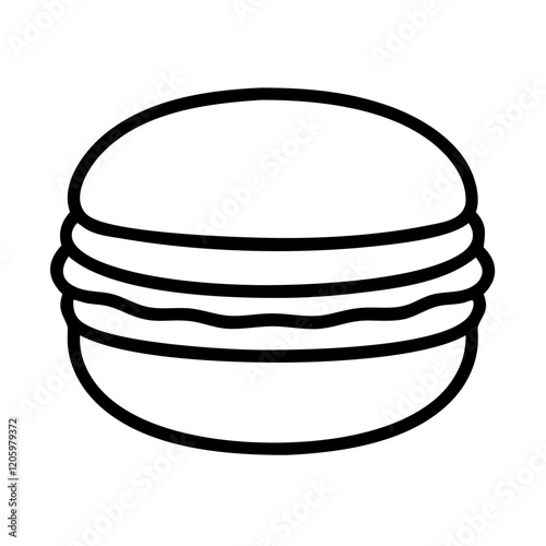 macaron icon, macaron line art - simple line art of macaron, perfect for macaron logos and icons