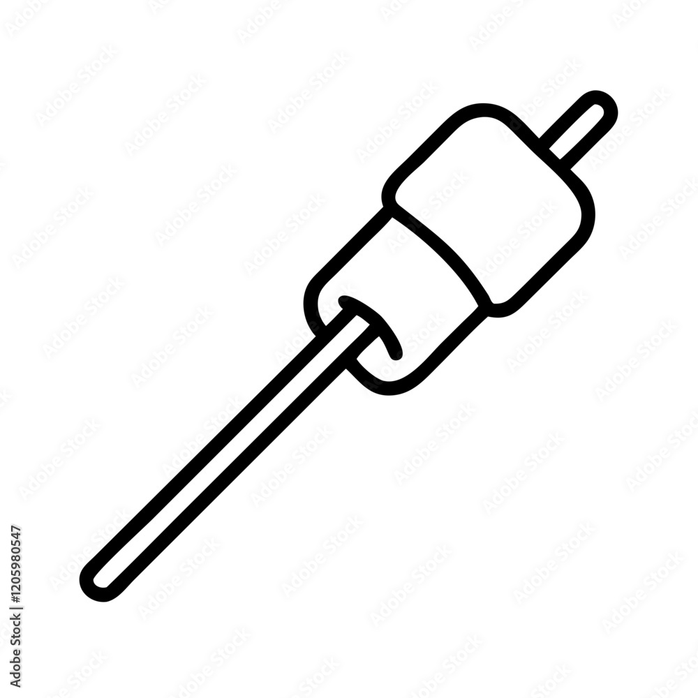 marshmallow stick icon, marshmallow stick line art - simple line art of marshmallow stick, perfect for marshmallow stick logos and icons marshmallow stick icon, marshmallow stick line art - simple line art of marshmallow stick, perfect for marshmallow stick logos and icons