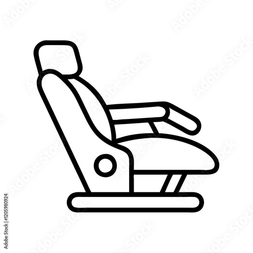 massage chair icon, massage chair line art - simple line art of massage chair, perfect for massage chair logos and icons