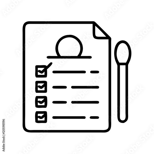 meal plan icon, meal plan line art - simple line art of meal plan, perfect for meal plan logos and icons