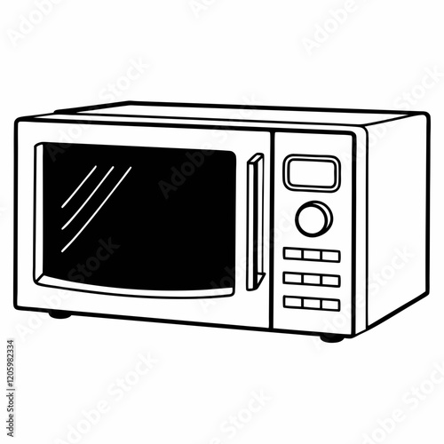 microwave oven vector illustration