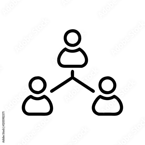 Network icon with connected people