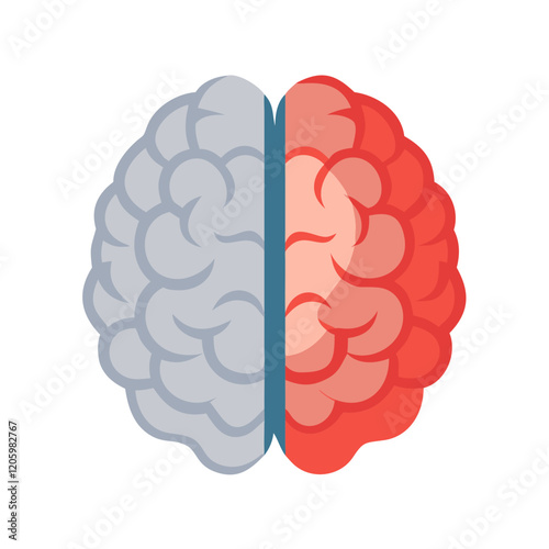 Brain icon with left and right hemisphere