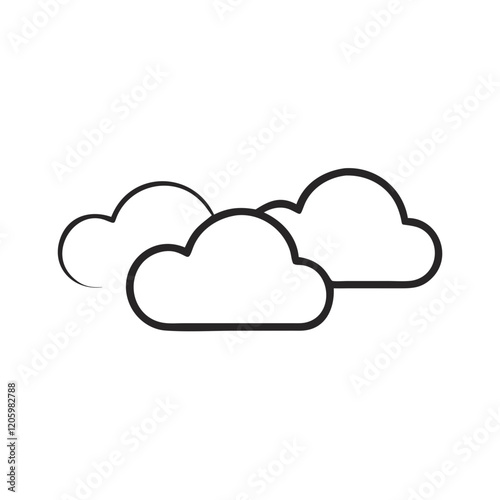 Cloud icon in minimal outline style