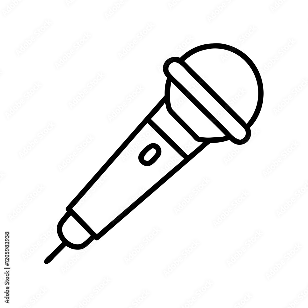 microphone icon, microphone line art - simple line art of microphone, perfect for microphone logos and icons microphone icon, microphone line art - simple line art of microphone, perfect for microphone logos and icons