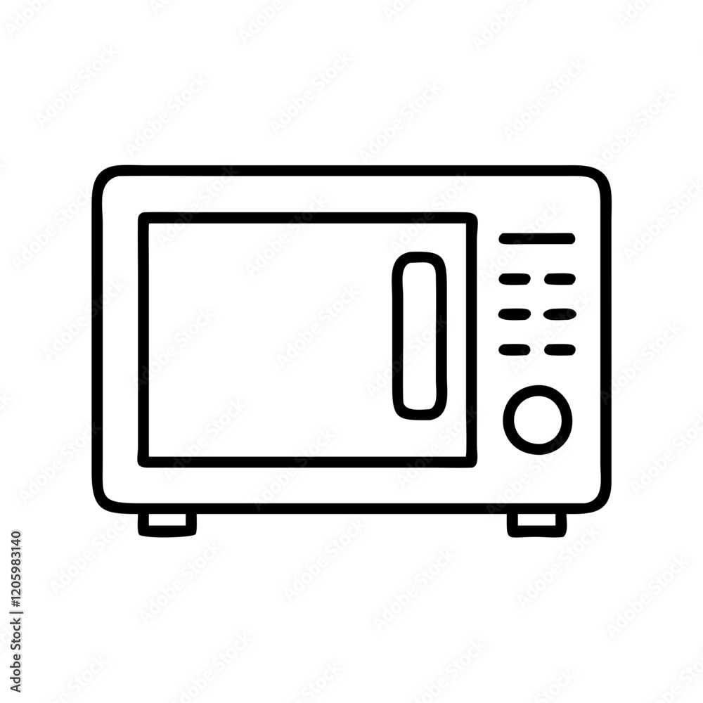 microwave icon, microwave line art - simple line art of microwave, perfect for microwave logos and icons