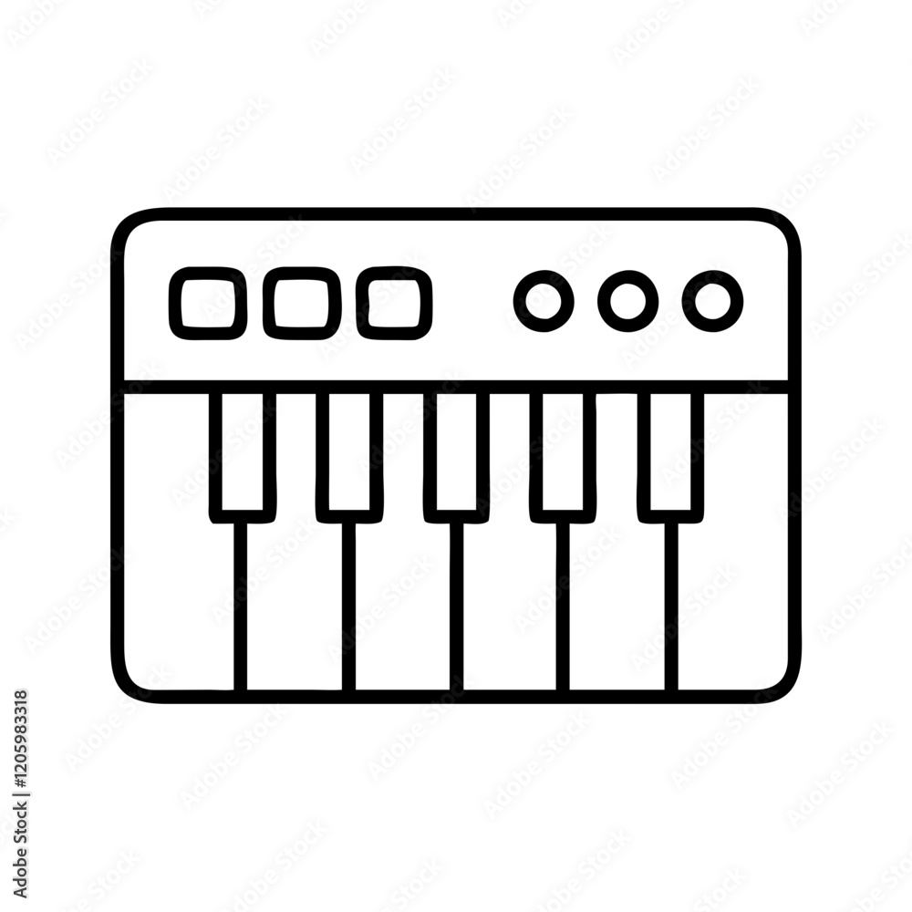 midi controller icon, midi controller line art - simple line art of midi controller, perfect for midi controller logos and icons midi controller icon, midi controller line art - simple line art of midi controller, perfect for midi controller logos and icons