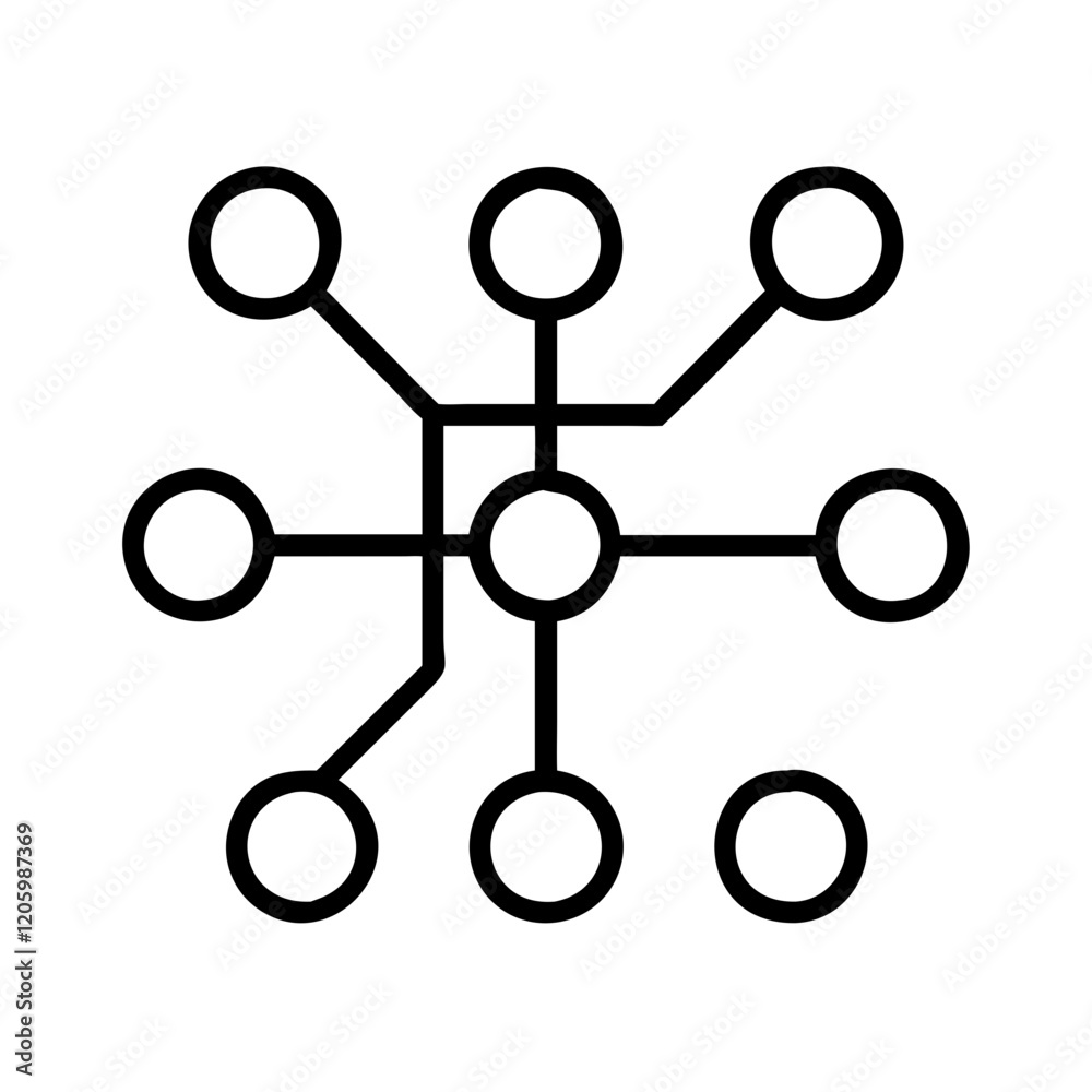 network nodes icon, network nodes line art - simple line art of network nodes, perfect for network nodes logos and icons network nodes icon, network nodes line art - simple line art of network nodes, perfect for network nodes logos and icons