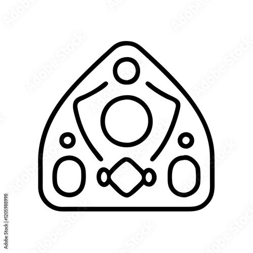 ouija board icon, ouija board line art - simple line art of ouija board, perfect for ouija board logos and icons