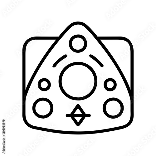 ouija board icon, ouija board line art - simple line art of ouija board, perfect for ouija board logos and icons