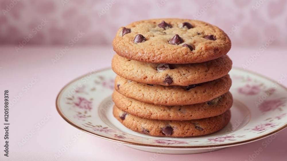 stack of chocolate chip cookies stack of chocolate chip cookies