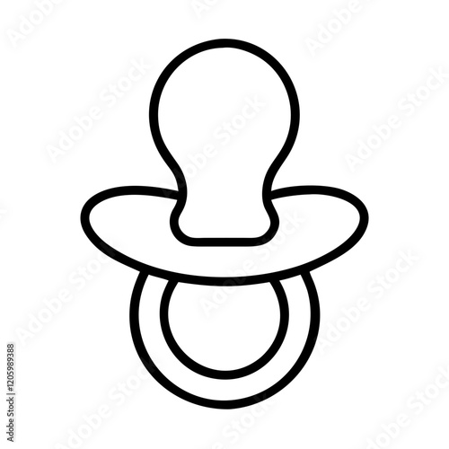 pacifier icon, pacifier line art - simple line art of pacifier, perfect for pacifier logos and icons