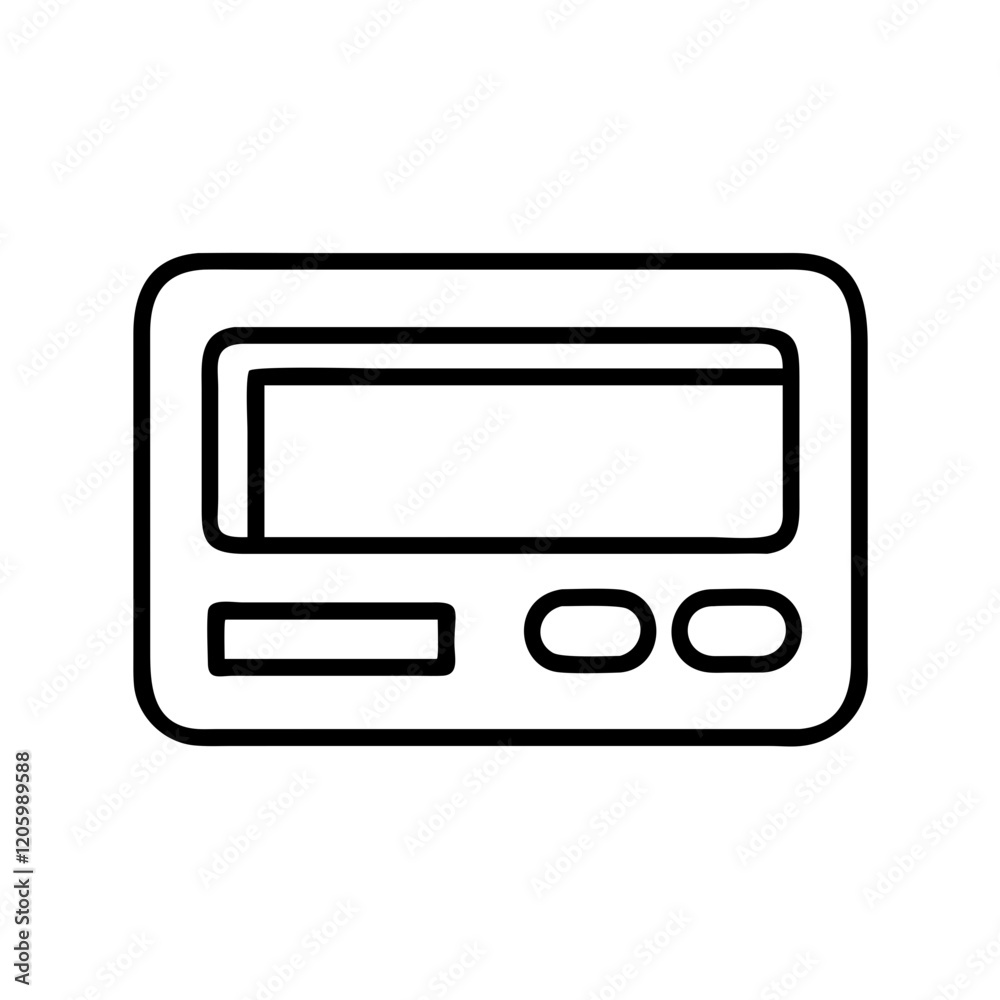 pager icon, pager line art - simple line art of pager, perfect for pager logos and icons pager icon, pager line art - simple line art of pager, perfect for pager logos and icons