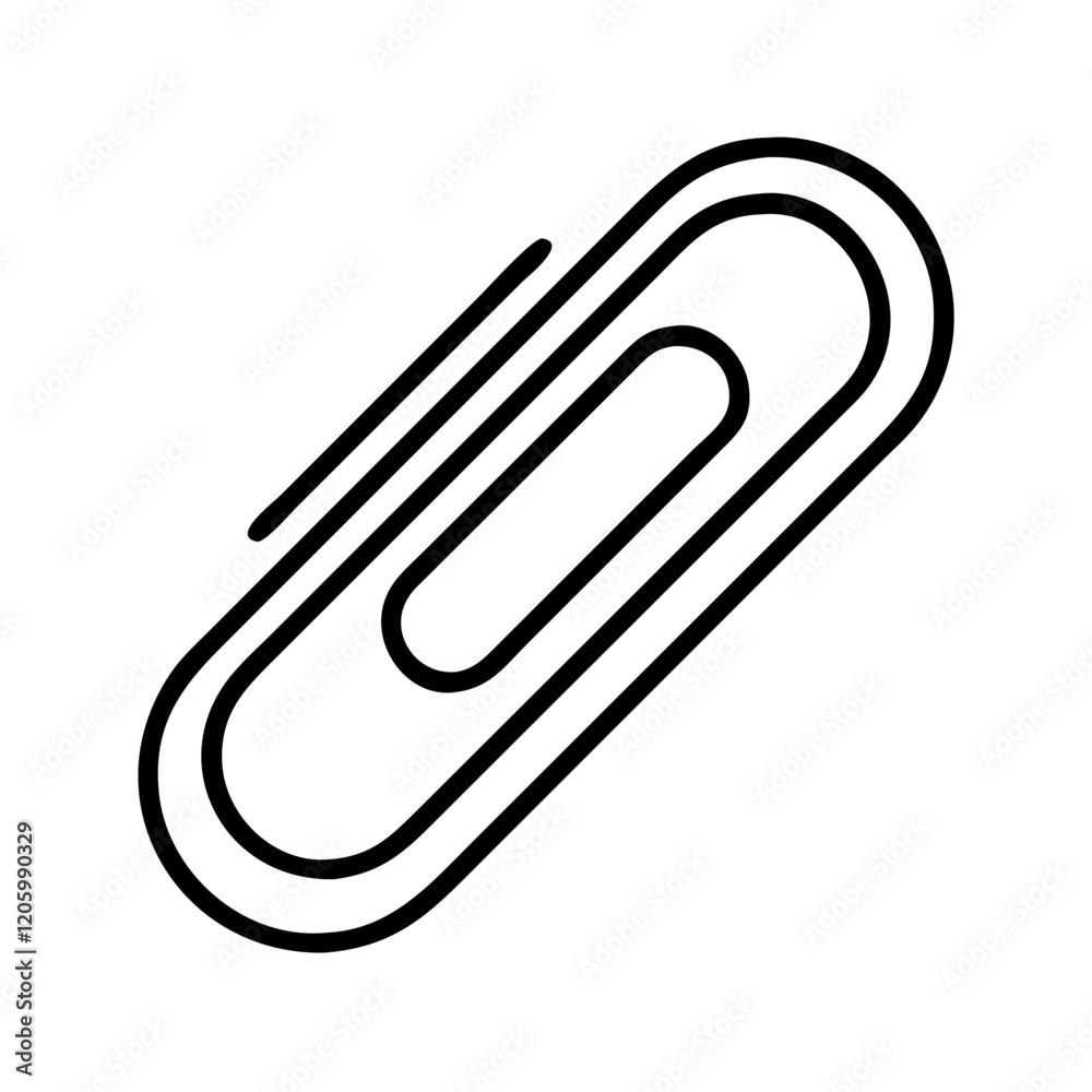 paperclip icon, paperclip line art - simple line art of paperclip, perfect for paperclip logos and icons paperclip icon, paperclip line art - simple line art of paperclip, perfect for paperclip logos and icons