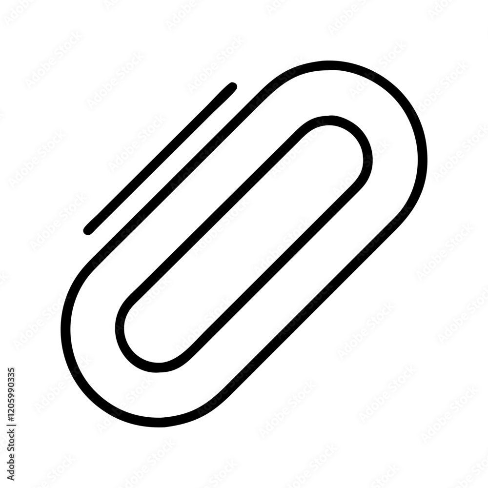 paperclip icon, paperclip line art - simple line art of paperclip, perfect for paperclip logos and icons paperclip icon, paperclip line art - simple line art of paperclip, perfect for paperclip logos and icons