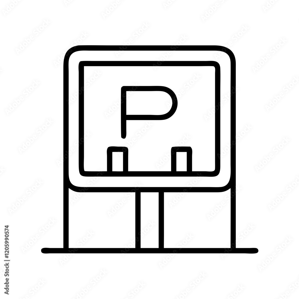 parking lot icon, parking lot line art - simple line art of parking lot, perfect for parking lot logos and icons parking lot icon, parking lot line art - simple line art of parking lot, perfect for parking lot logos and icons