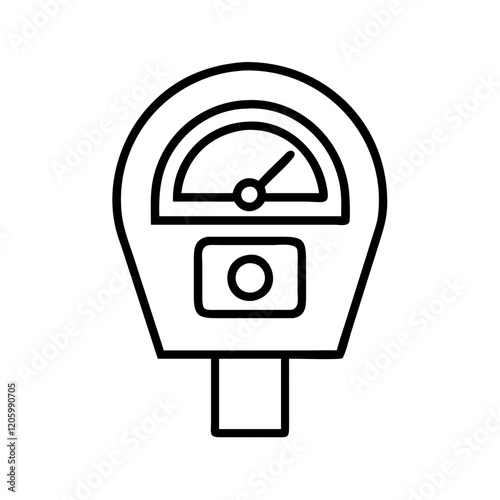 parking meter icon, parking meter line art - simple line art of parking meter, perfect for parking meter logos and icons