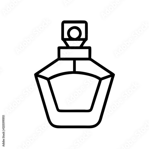 perfume bottle icon, perfume bottle line art - simple line art of perfume bottle, perfect for perfume bottle logos and icons