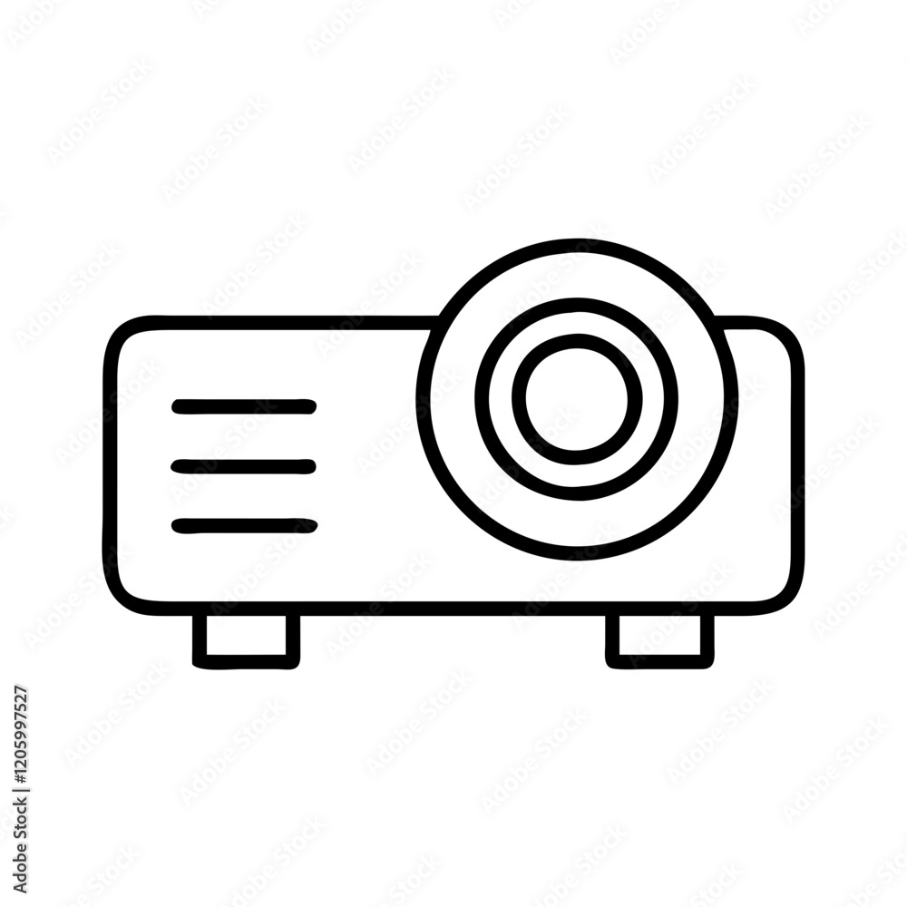 projector icon, projector line art - simple line art of projector, perfect for projector logos and icons projector icon, projector line art - simple line art of projector, perfect for projector logos and icons
