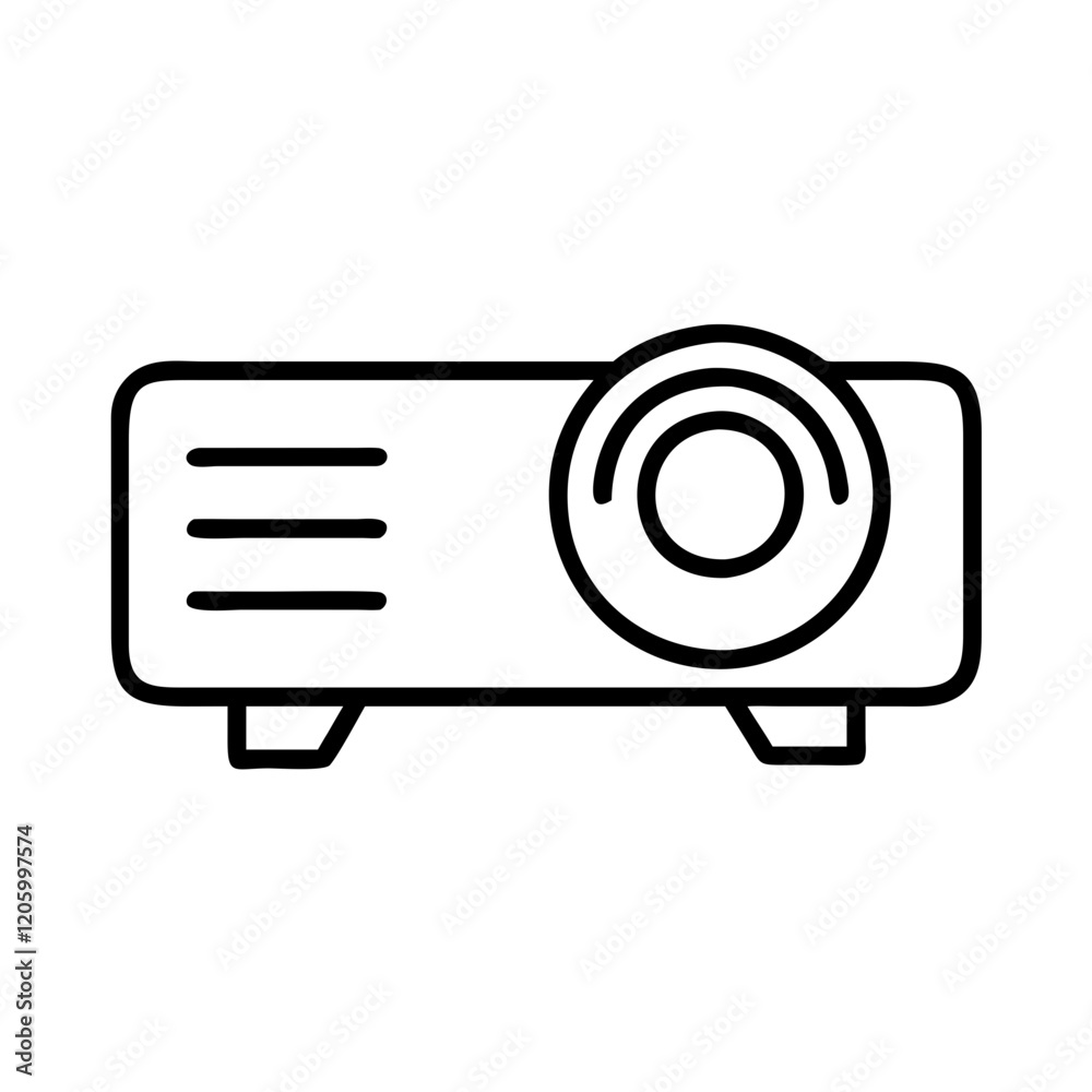 projector icon, projector line art - simple line art of projector, perfect for projector logos and icons projector icon, projector line art - simple line art of projector, perfect for projector logos and icons